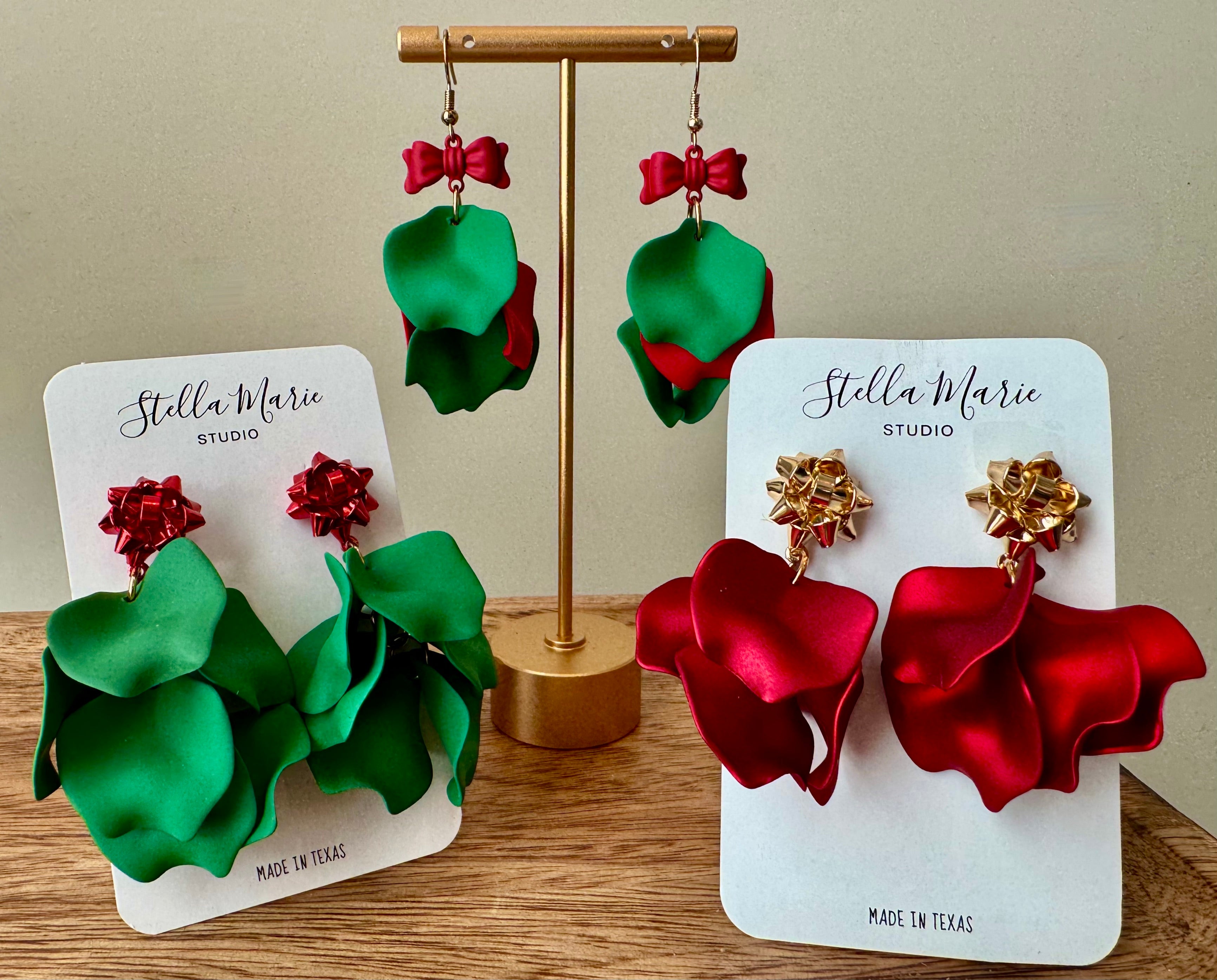 MULTIPLE STYLES: Holiday Petal Earrings
