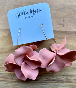 MULTIPLE COLORS: Pretty Bloom Earrings 2"