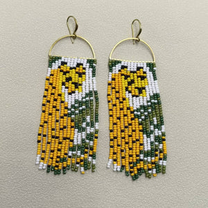 Multi-pattern Seed Beads Fringe Earrings
