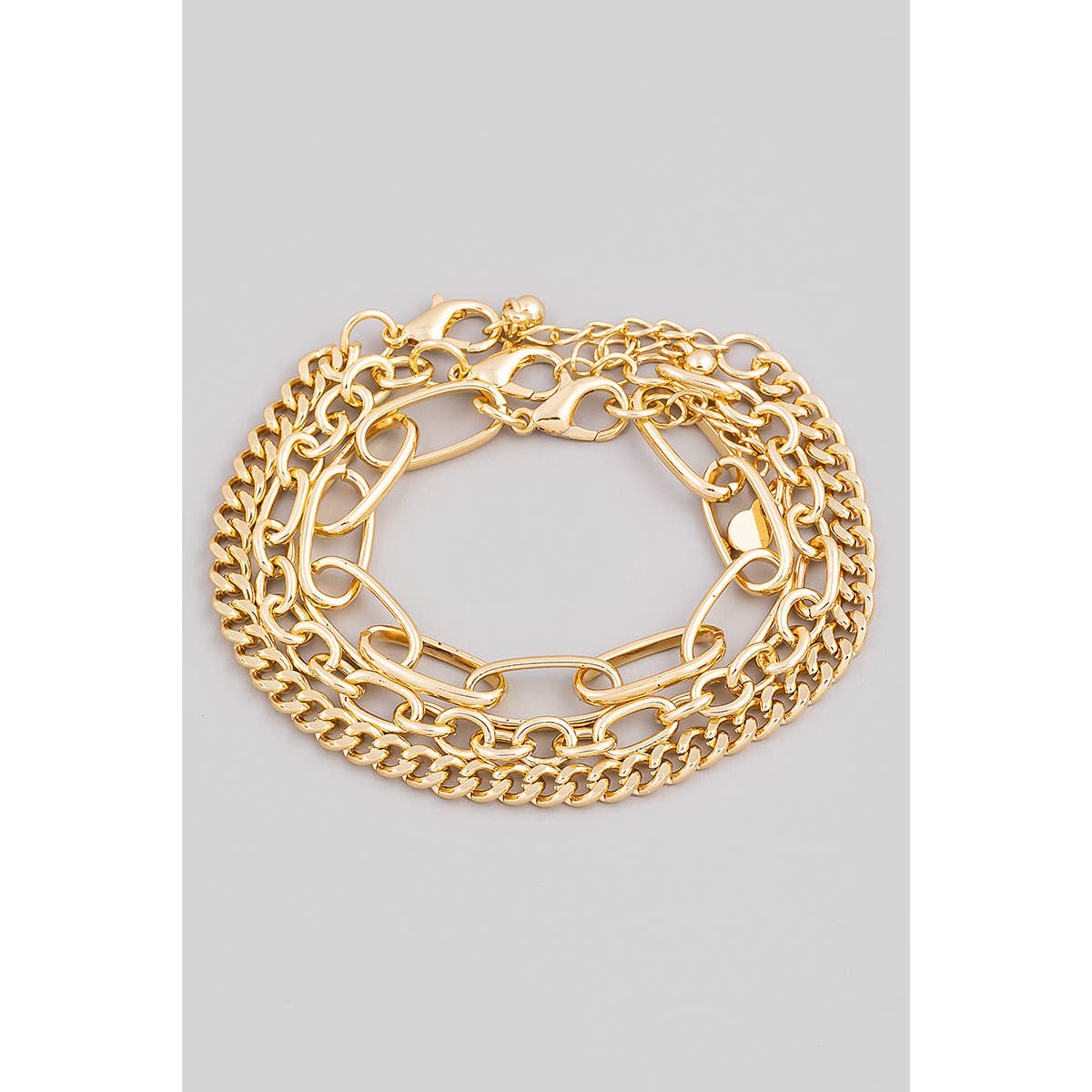 Triple Chain Link Bracelet