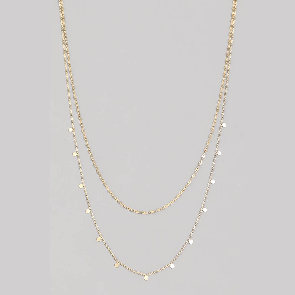 Dainty Layered Coin Choker Necklace