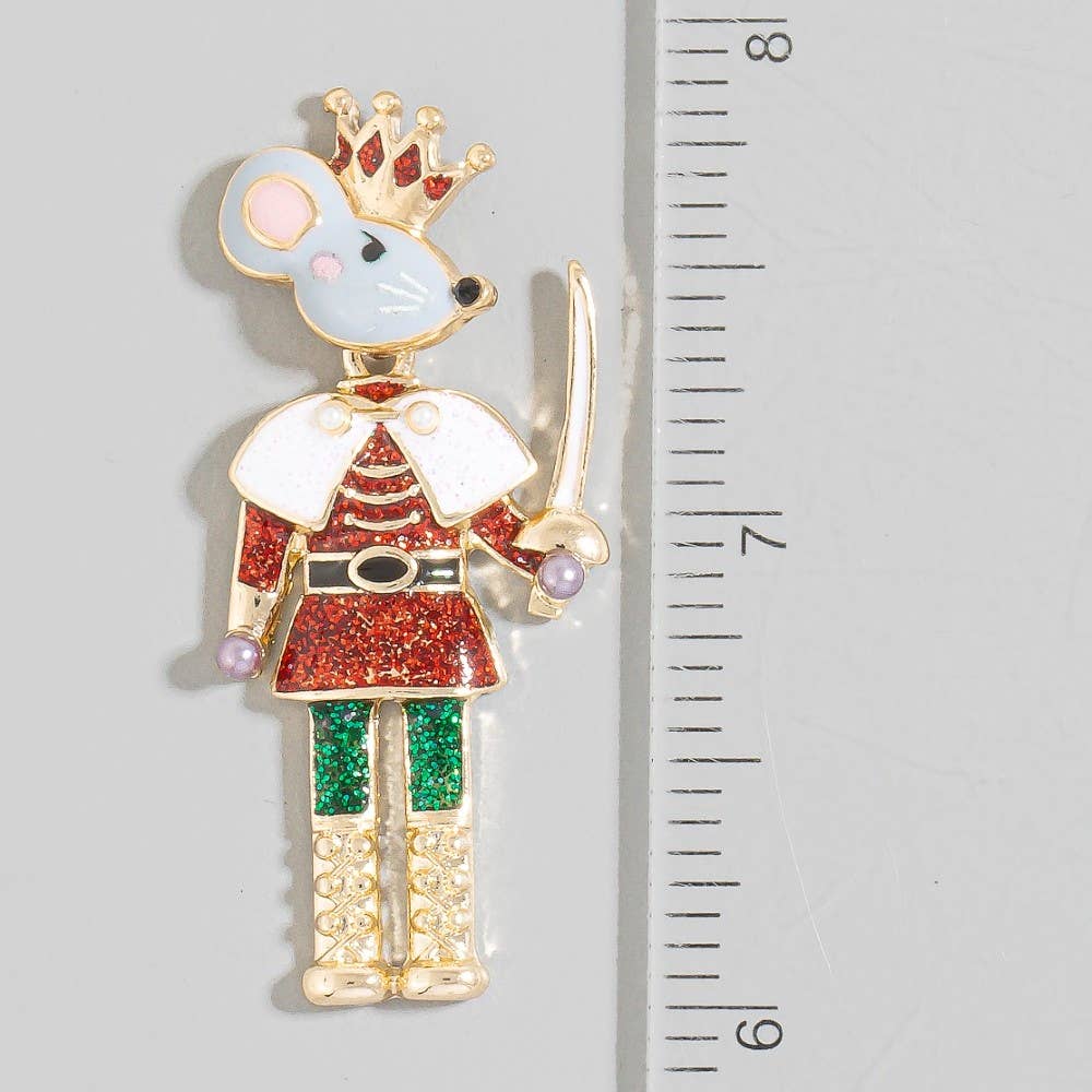 Glitter Resin Nutcracker Christmas Holiday Dangle Earrings
