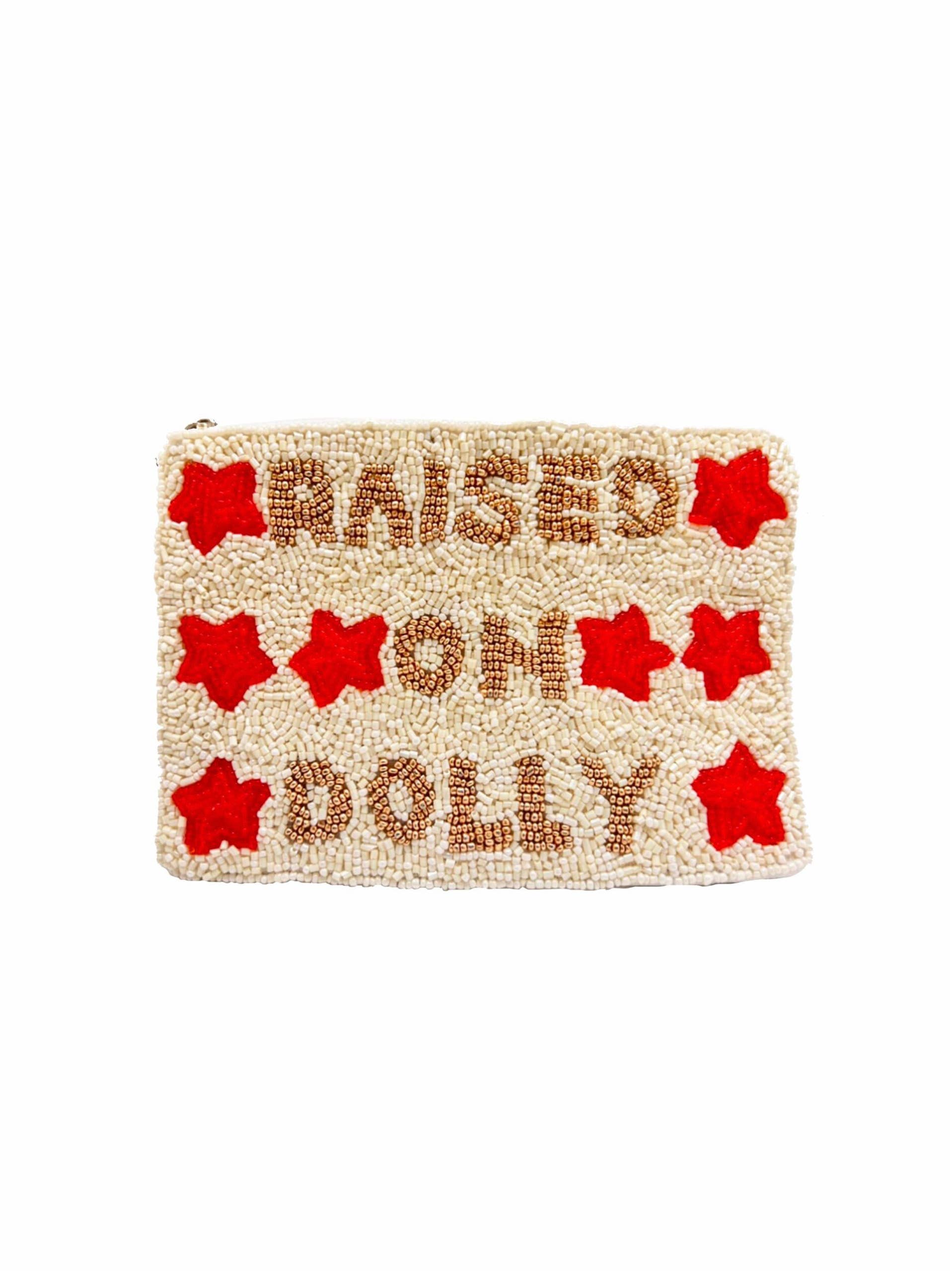 Double Sided RAISED ON DOLLY Beaded Coin Purse