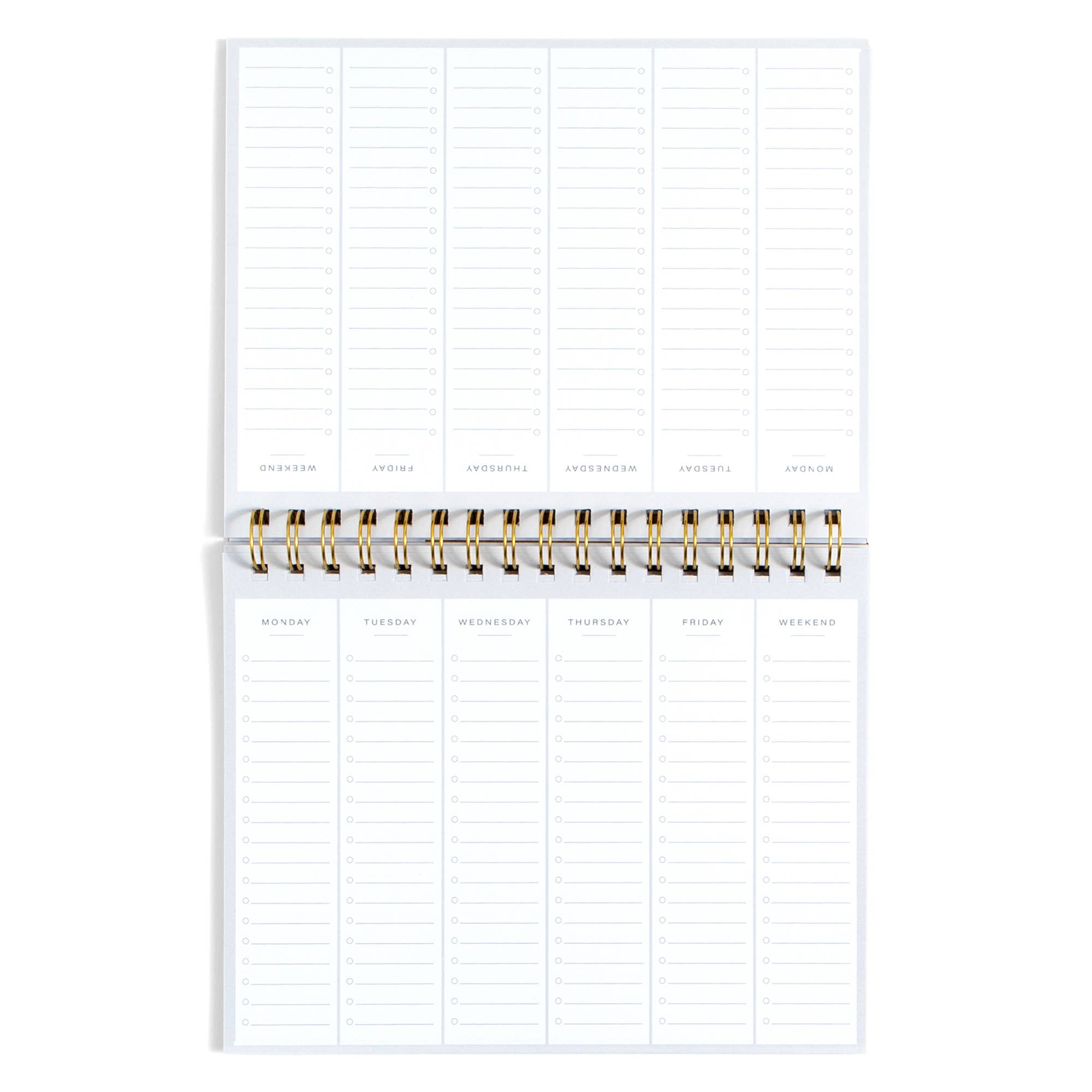 Undated Spiral Weekly Planner