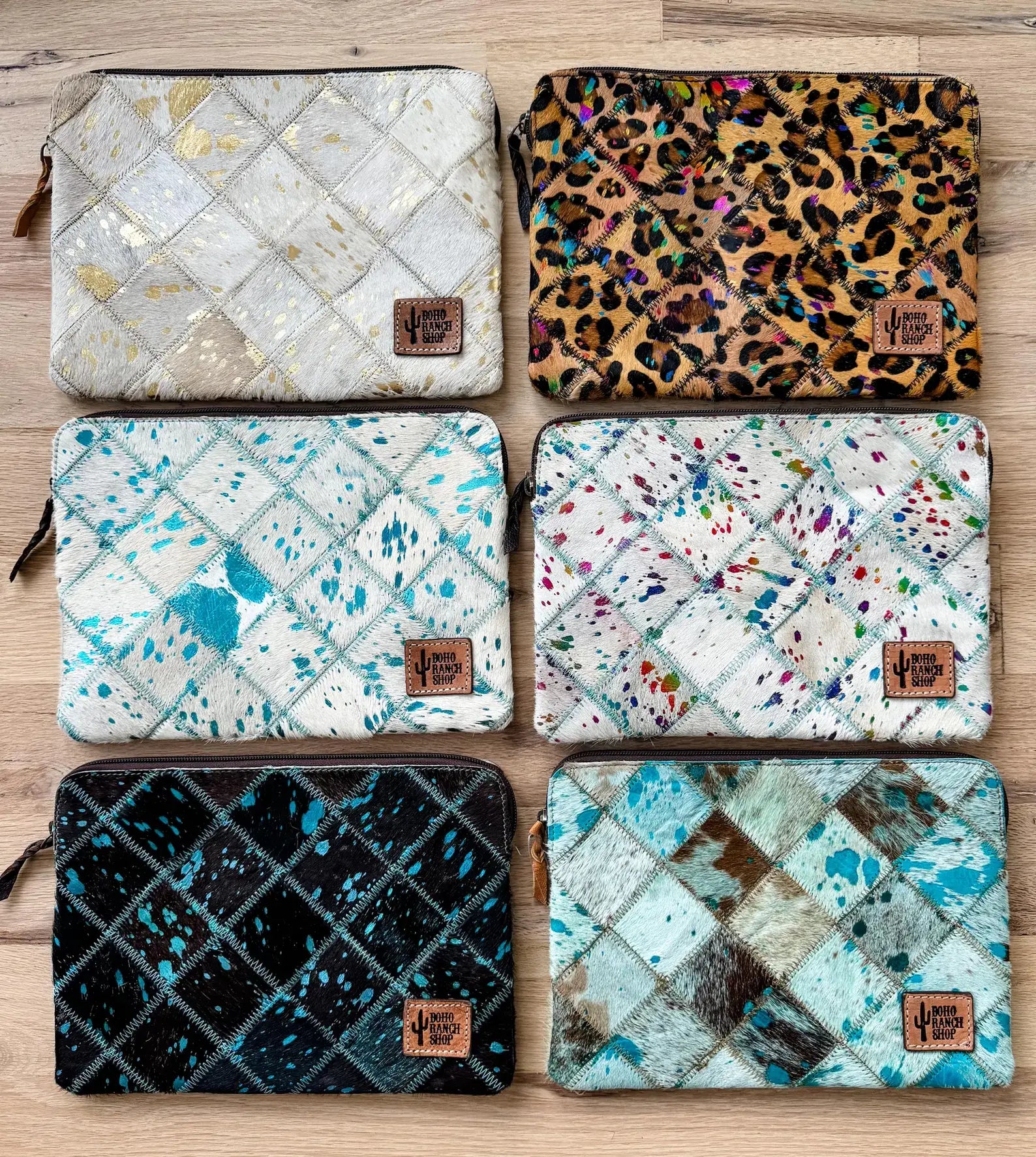 Cowhide Leather Laptop Computer Tech Sleeve Pouch Case