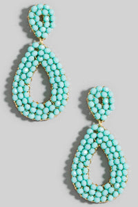 Faceted Beaded Teardrop Earrings