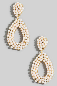 Faceted Beaded Teardrop Earrings