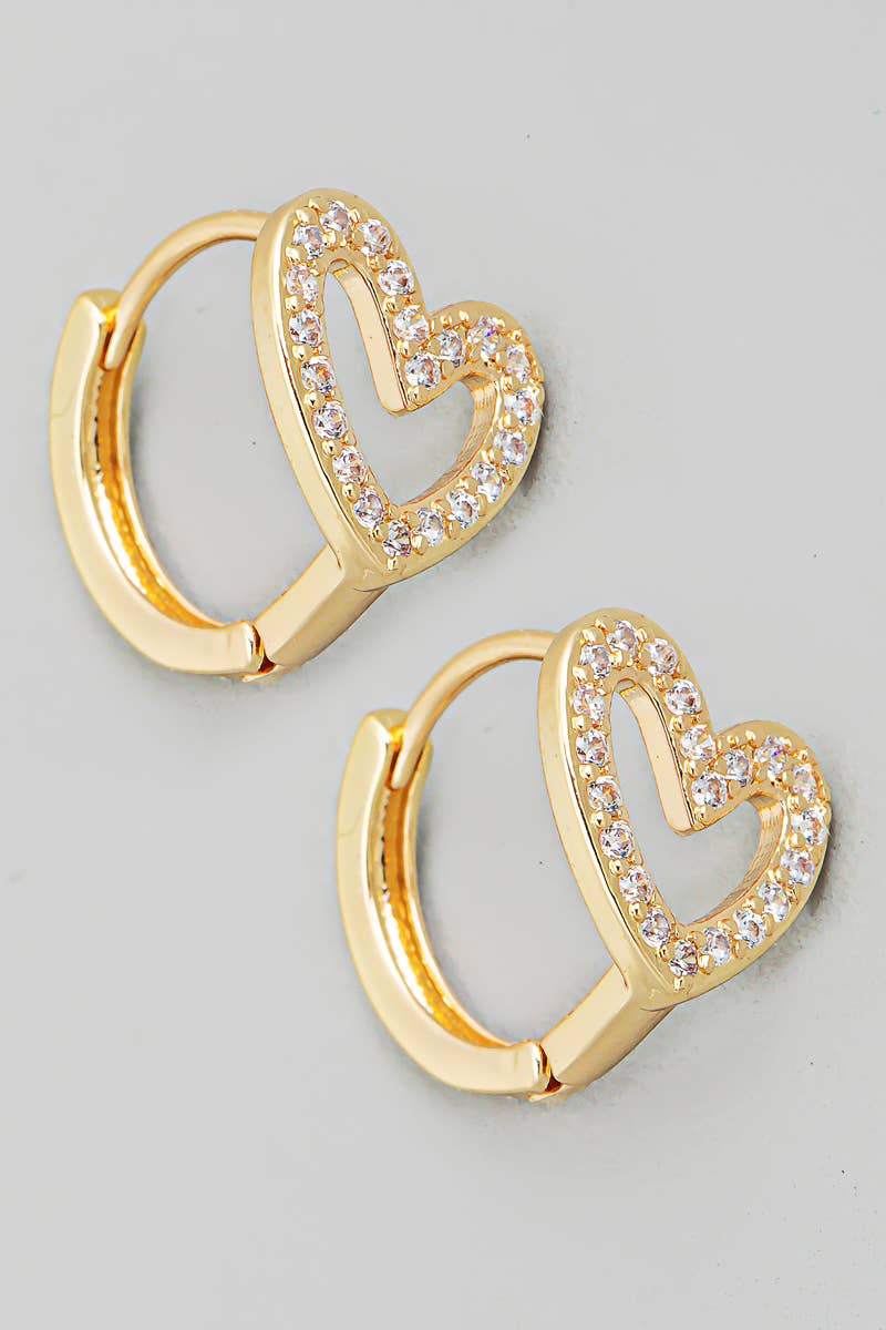 Mini Heart Hoop Earrings