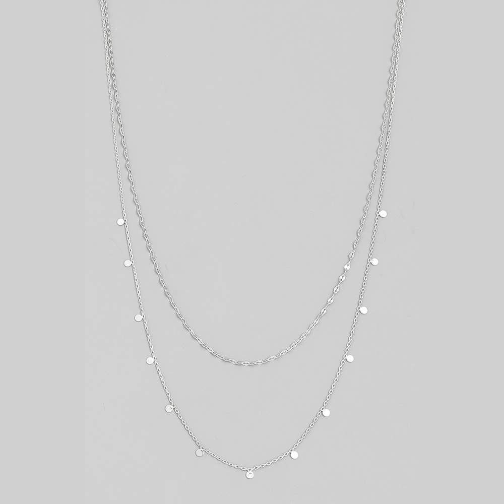 Dainty Layered Coin Choker Necklace