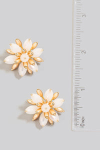 Cluster Faceted Glass Beaded Cluster Earrings