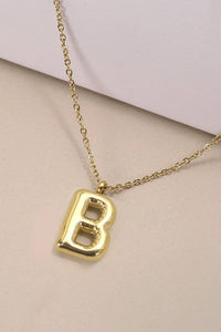 18K STAINLESS STEEL TARNISH FREE  INITIAL NECKLACE