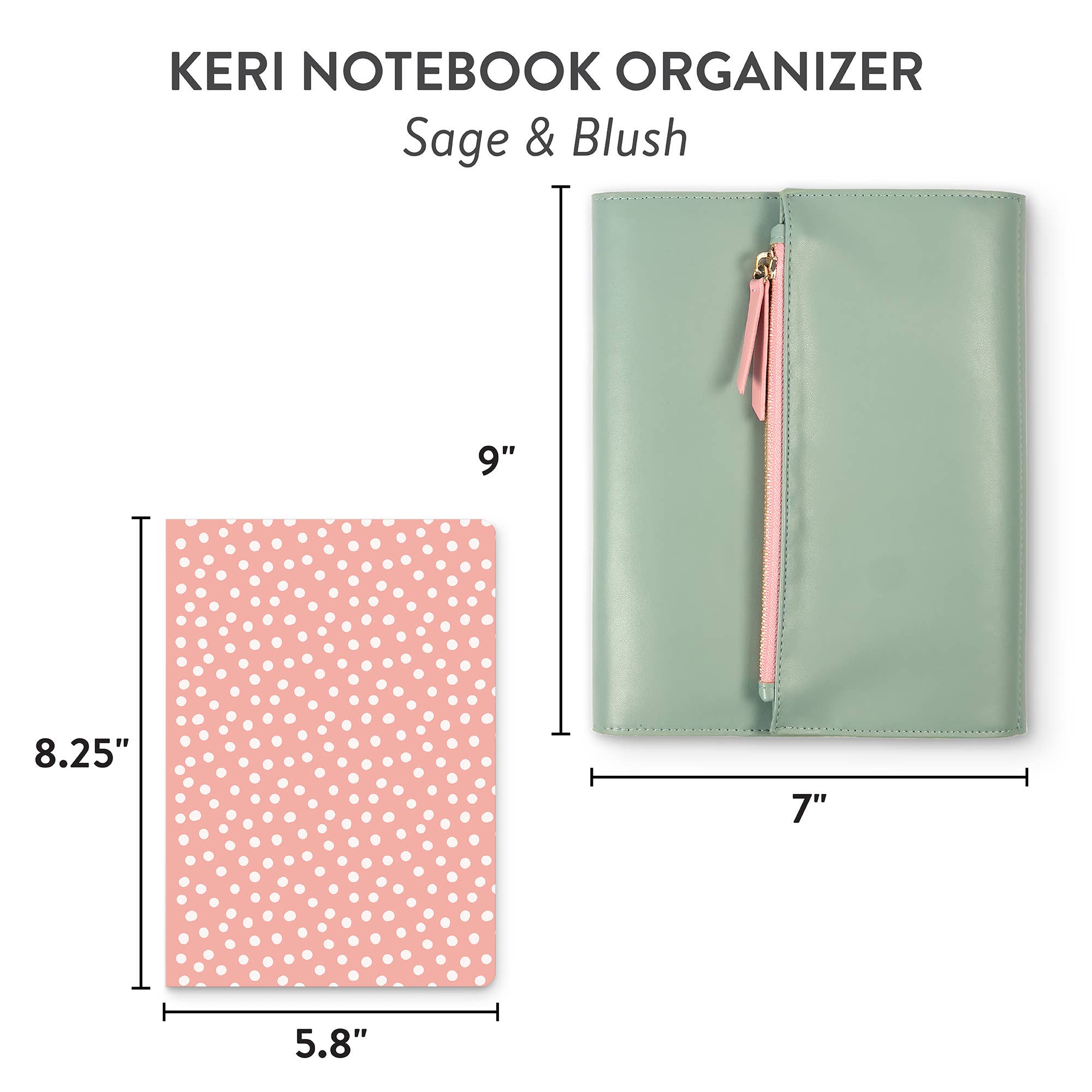 Sage & Blush Keri Notebook Organizer