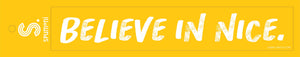 Believe in Nice:  Bumper/Water Bottle  Sticker