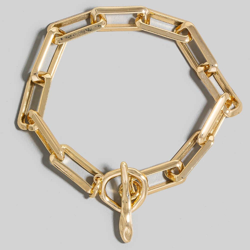 Rectangle Toggle Chain Bracelet