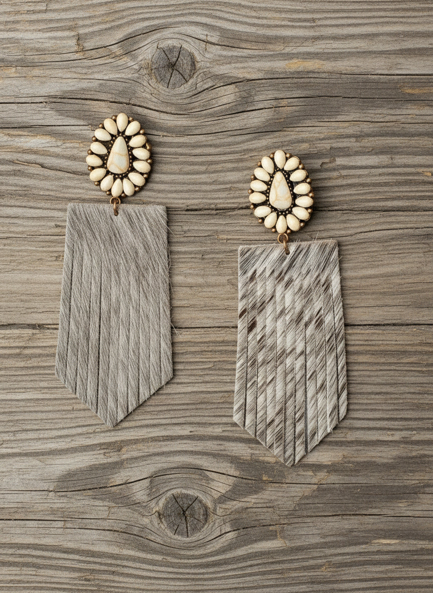 I'LL BE YOUR RANCH HAND WHITE EARRINGS