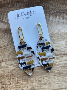 Til the Cows Come Home Acrylic Earrings