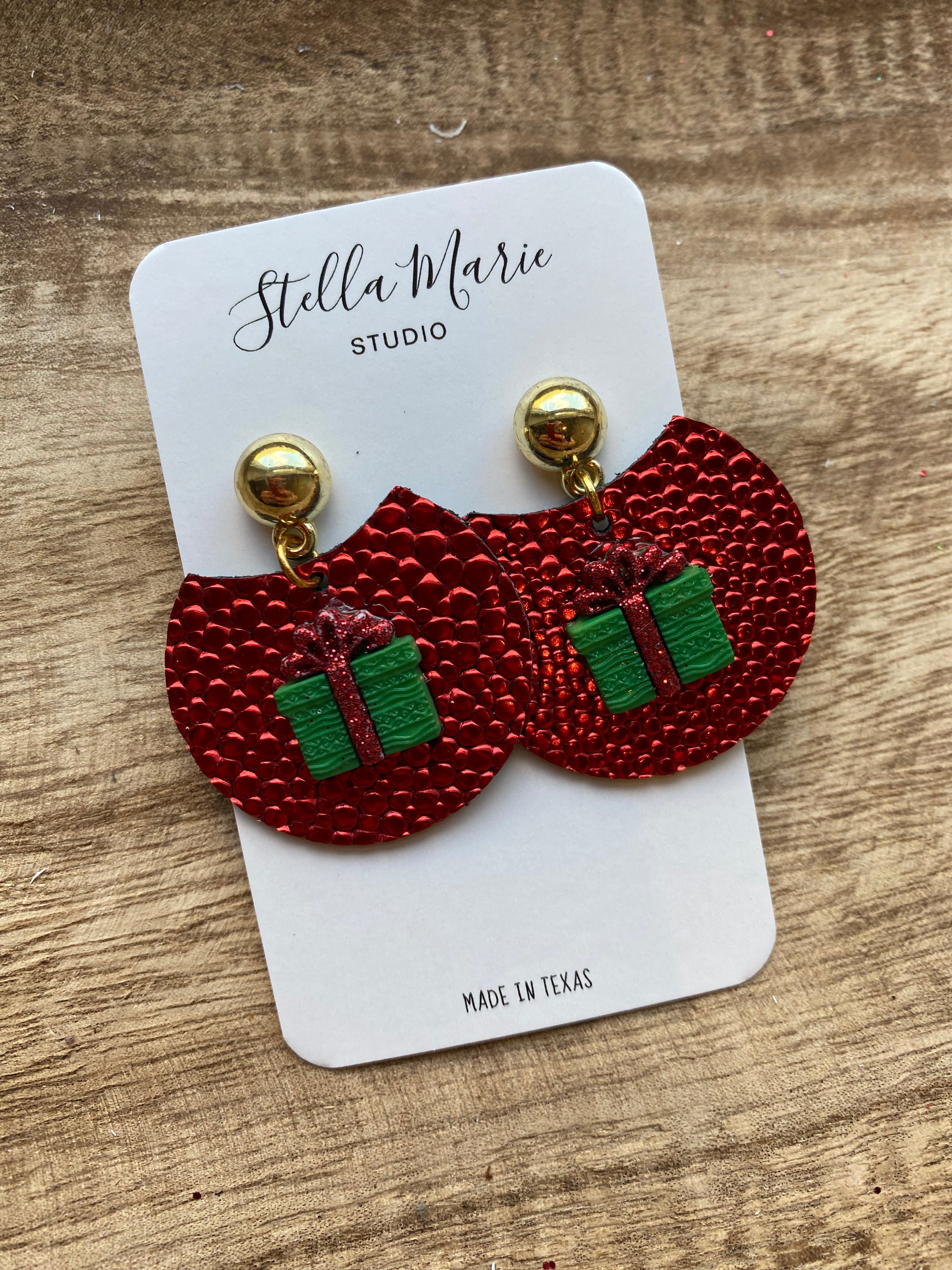 TWO OPTIONS: Holiday Present Earrings