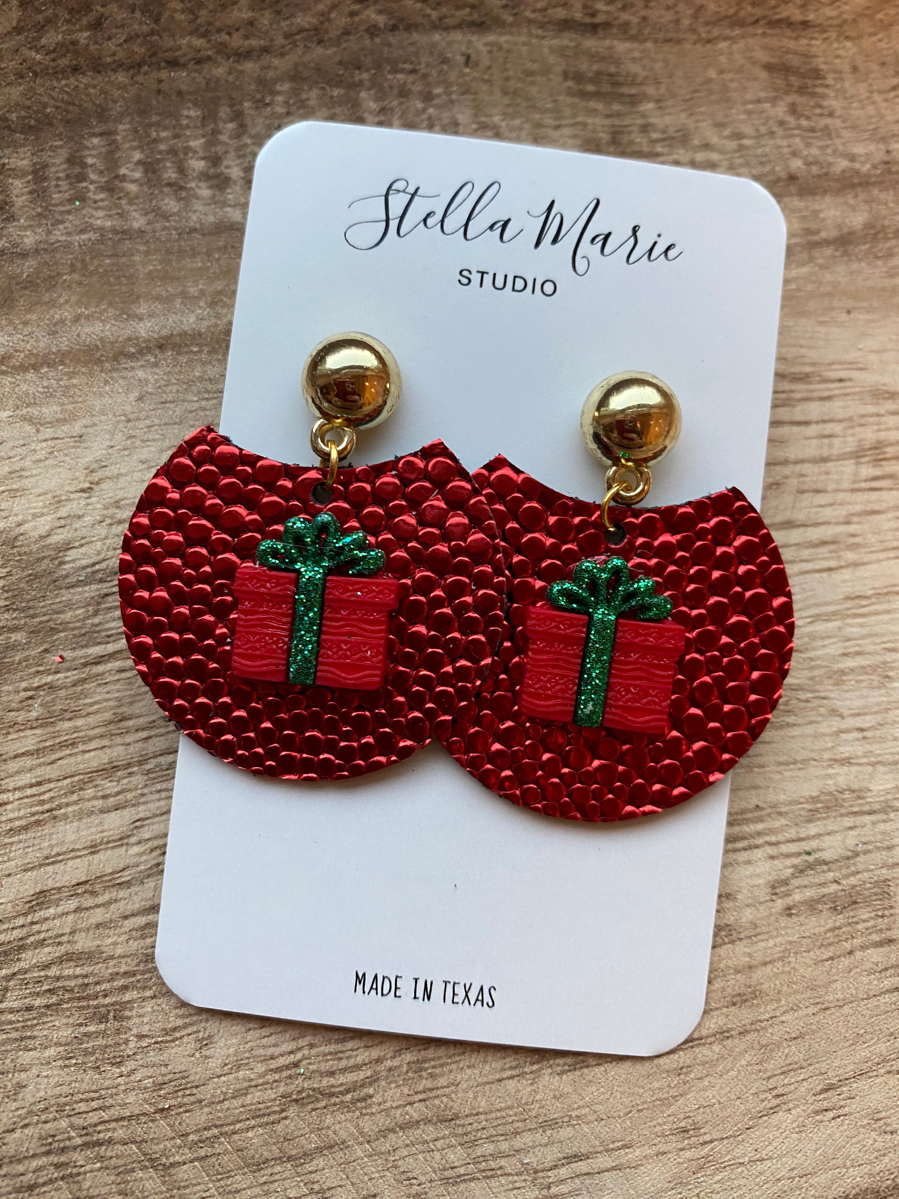 TWO OPTIONS: Holiday Present Earrings