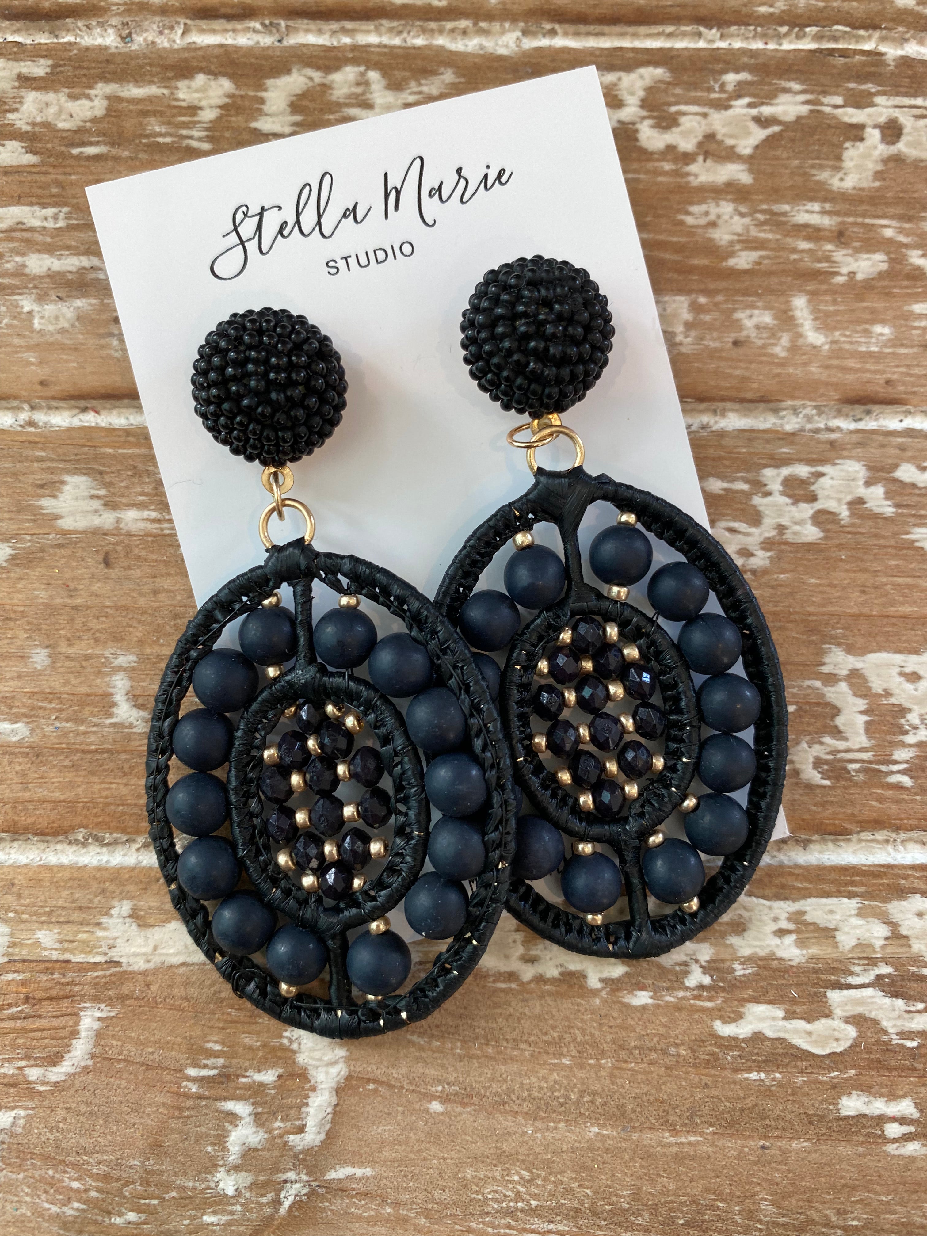 MULTIPLE COLORS: Color Explosion Oval Earrings