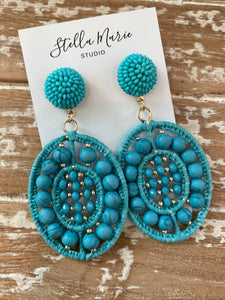 MULTIPLE COLORS: Color Explosion Oval Earrings