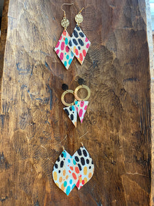 MULTIPLE STYLES: Colorful Paint Dobs Genuine Leather Collection