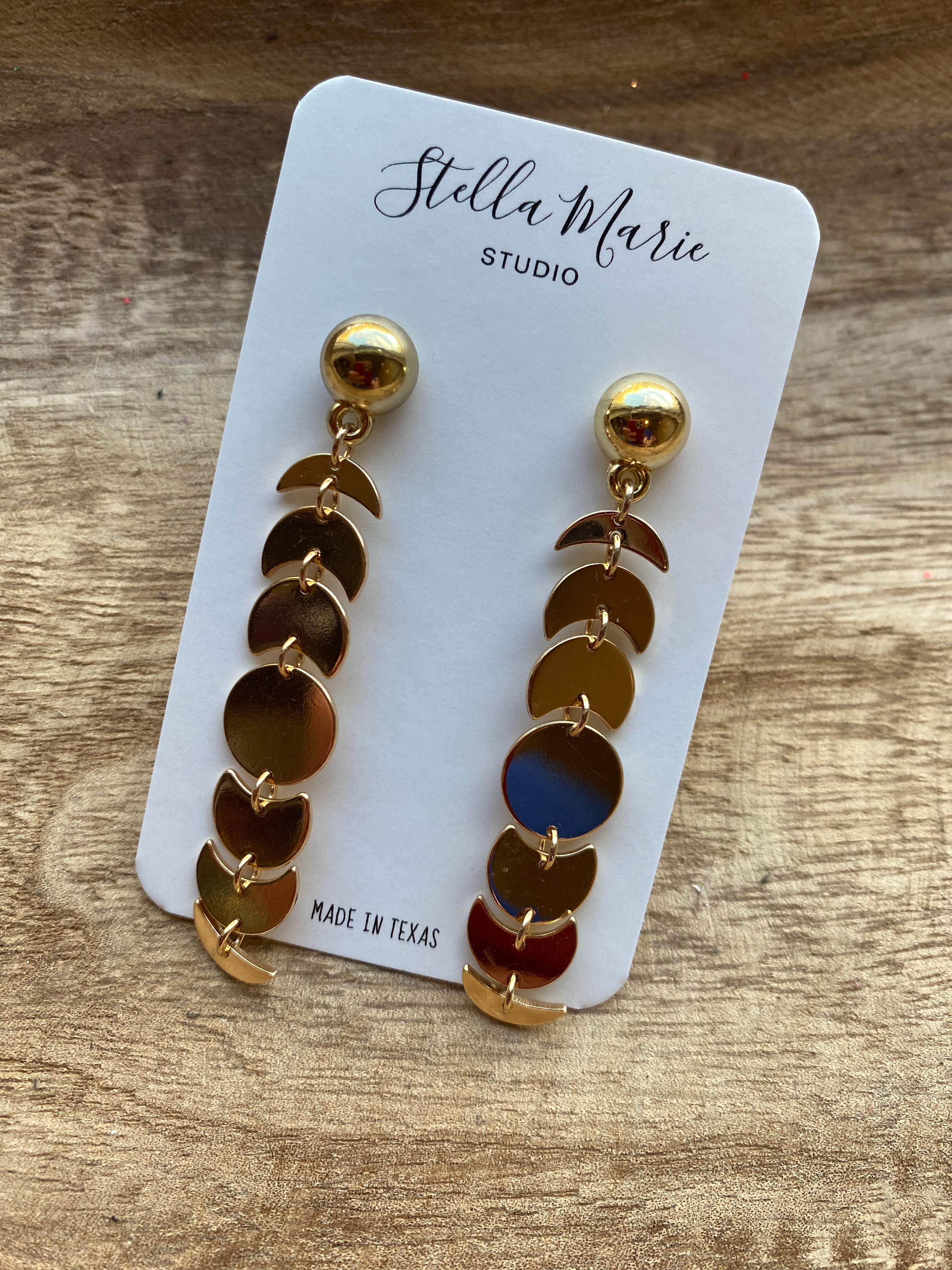 TWO OPTIONS: Moon Phase Earrings